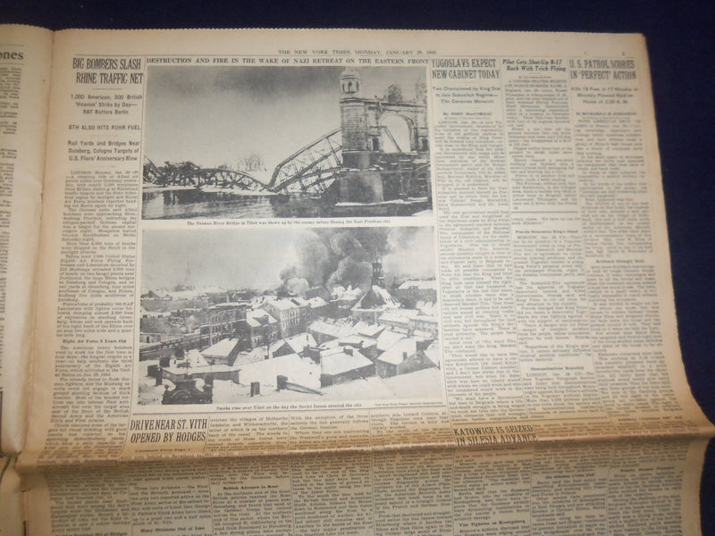 1945 JAN 29 NEW YORK TIMES -RUSSIANS WIN ALL SILESIA PLANTS, TAKE MEMEL- NP 6664