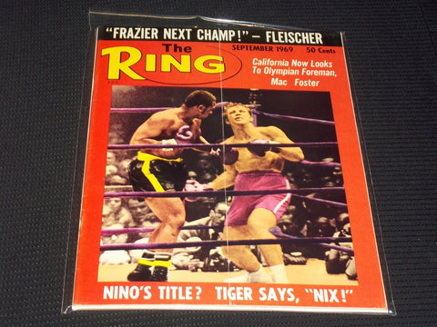 1969 SEPTEMBER THE RING MAGAZINE - NINO & TIGER FRONT COVER - E 4607