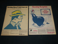 1975-1976 NEW YORK SUNDAY NEWS COLOR COMICS T-SHIRT IRON ON LOT OF 24 - NP 5324