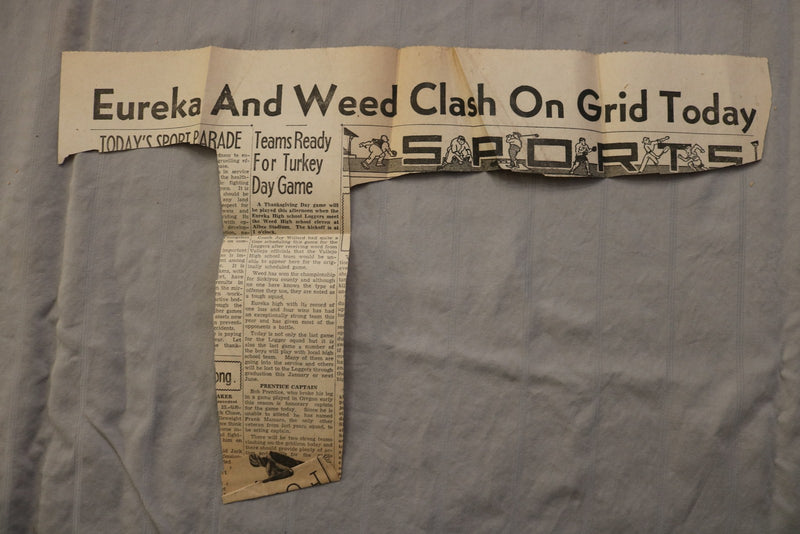 1943 EUREKA HIGH SCHOOL FOOTBALL PROGRAMS - LOT OF 3 - K 3445