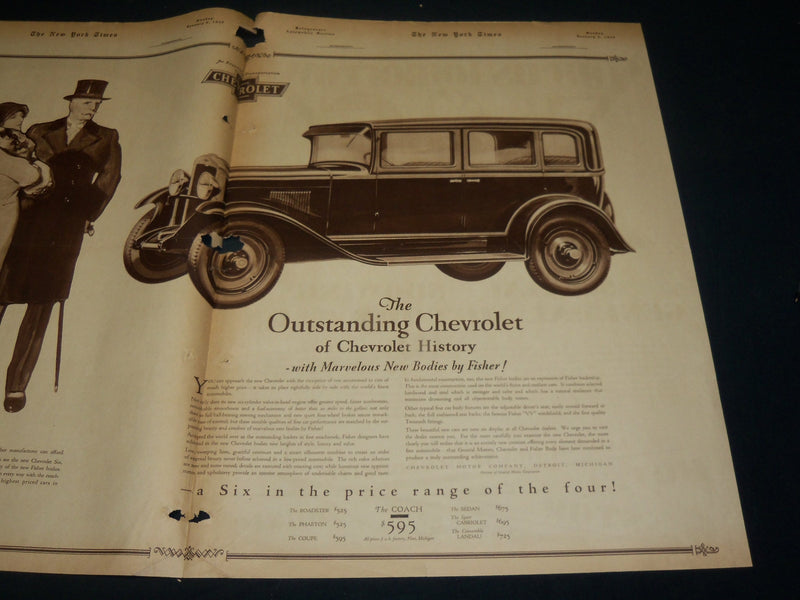 1929 JANUARY 6 NEW YORK TIMES ROTO PICTURE SECTION - AUTO SHOW - NT 9393