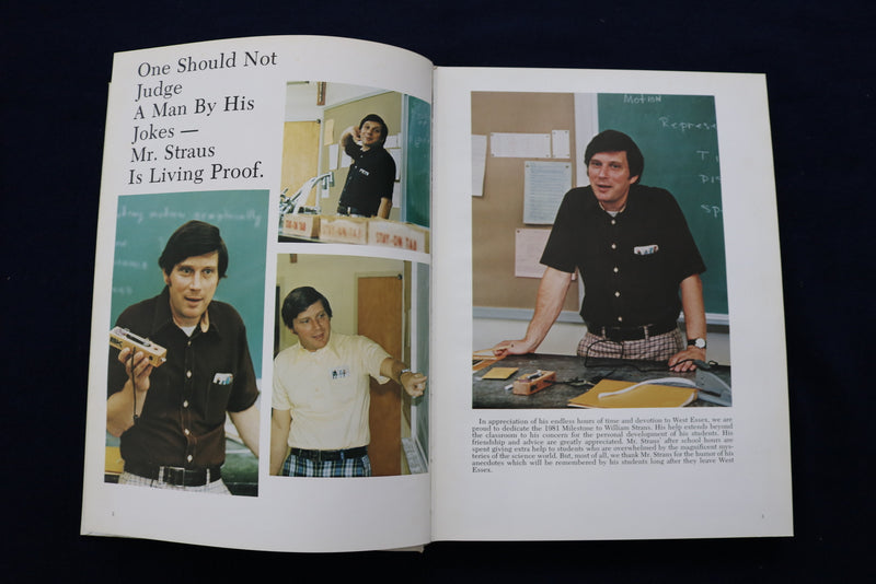 1981 MILESTONE WEST ESSEX HIGH SCHOOL YEARBOOK - NORTH CALDWELL, NJ - YB 3447