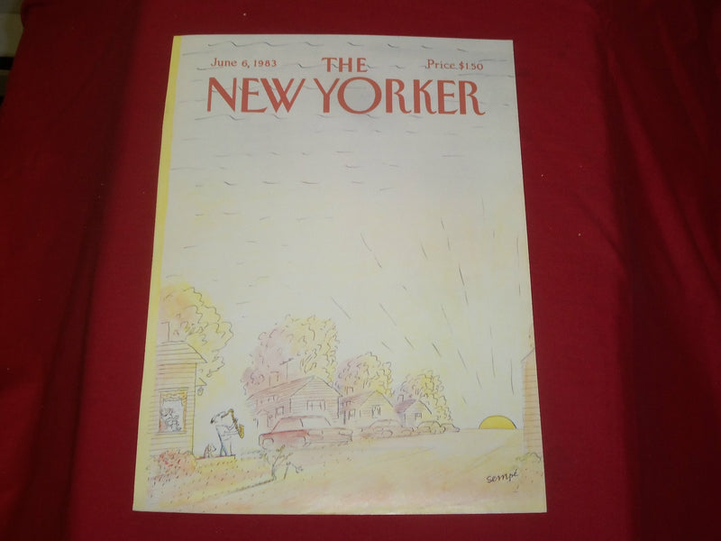 1983 JUNE 6 NEW YORKER MAGAZINE FRONT COVER ONLY - GREAT ART FOR FRAMING