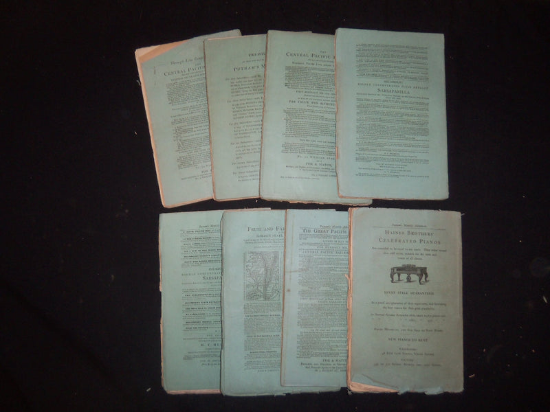 1868 PUTNAM'S MONTHLY MAGAZINE - LOT OF 8 ISSUES - WR 1162