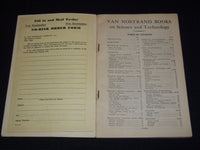 1956 VAN NOSTRAND BOOKS CATALOGUE - SCIENCE & TECHNOLOGY - J 7489