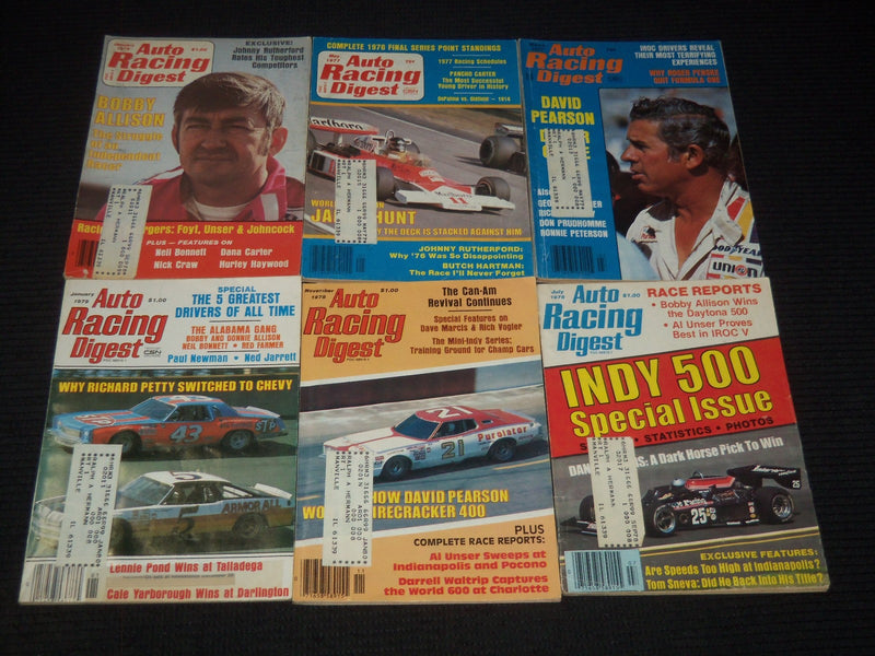 1977-1979 AUTO RACING DIGEST MAGAZINES OT OF 14 ISSUES - O 3074E