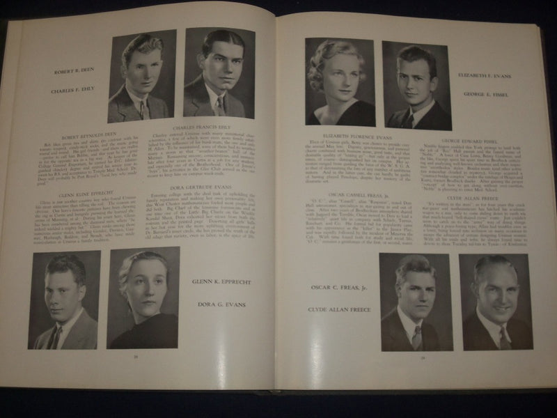 1936 THE RUBY URSINUS COLLEGE YEARBOOK - COLLEGEVILLE, PA - GREAT PHOTOS - YB 9