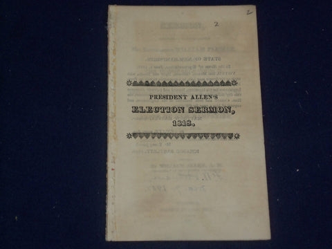 1818 NEW HAMPSHIRE SERMON BEFORE GOVERNOR WILLIAM PLUMER - J 4709