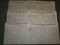1834-1836 THE NATIONAL GAZETTE + LITERARY REGISTER NEWSPAPER LOT OF 26 - NP 1446