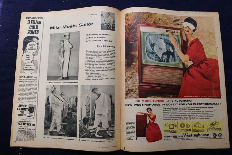 1958 JANUARY 26 THIS WEEK MAGAZINE - MITZI GAYNOR COVER - E 22913
