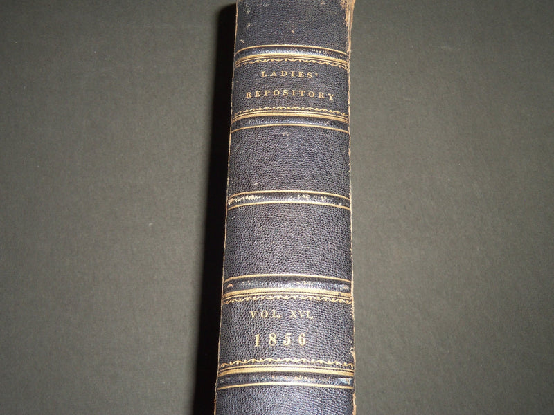 1856 JAN-DEC LADIES' REPOSITORY BOUND VOLUME NO. 16 - GREAT ENGRAVINGS - KD 4340
