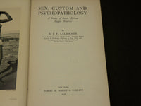 1938 SEX, CUSTOM AND PSYCHOPATHOLOGY BOOK BY B. J. LAUBSCHER - KD 6124