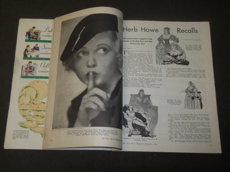 1933 DECEMBER THE NEW MOVIE MAGAZINE - NORMA SHEARER COVER - M 305