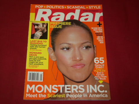 2003 RADAR MAGAZINE - PREMIERE ISSUE - JENNIFER LOPEZ COVER - RC 1310