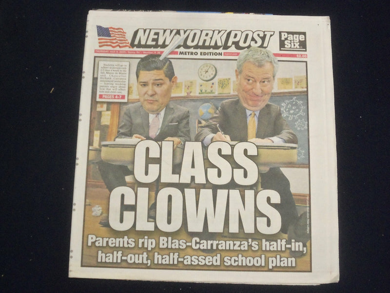 2020 JULY 9 NEW YORK POST NEWSPAPER - NBA READY TO PLAY AT DISNEY WORLD COMPLEX