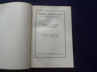 1931 SOCIAL PSYCHOLOGY HARDCOVER BOOK BY KIMBALL YOUNG - KD 8396