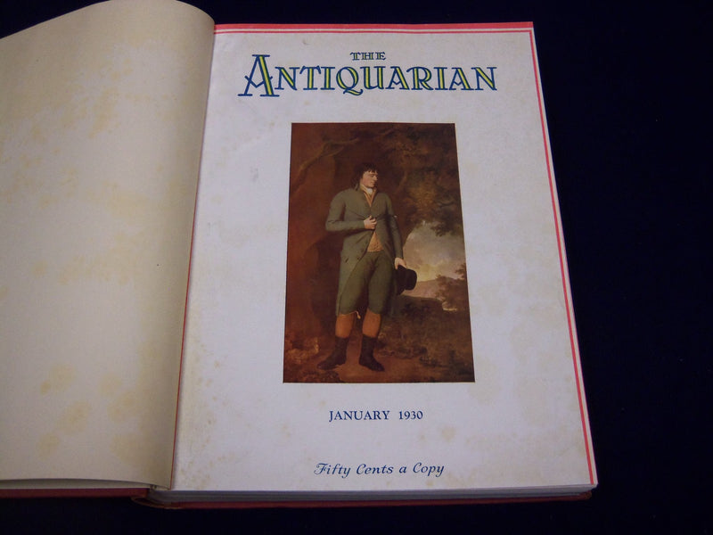1930 JAN-JUNE THE ANTIQUARIAN MAGAZINE BOUND VOLUME - NICE COVERS - KD 1525