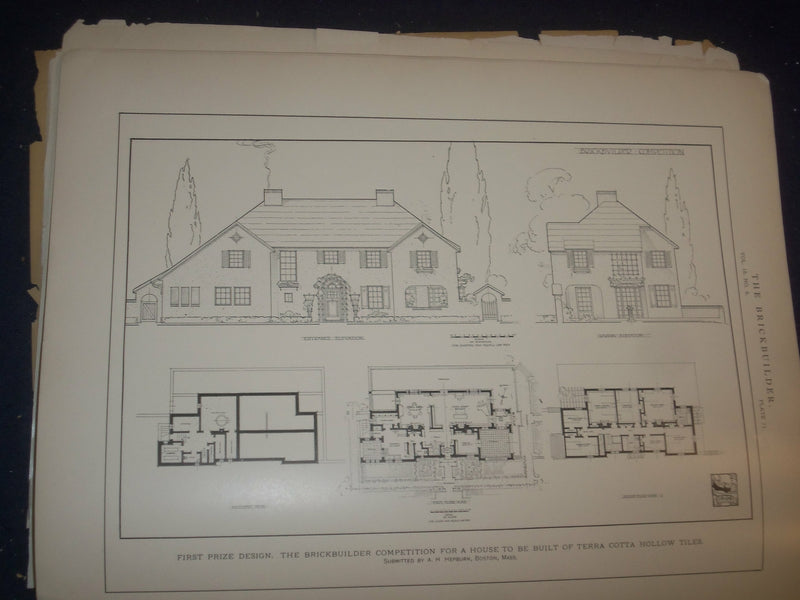 1909 JUNE THE BRICKBUILDER MAGAZINE - AN ARCHITECTURAL MONTHLY - ST 258R