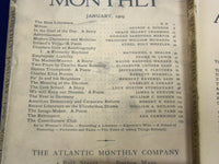 1909 THE ATLANTIC MONTHLY MAGAZINE LOT OF 11 - NICE STORIES & ARTICLES - WR 342