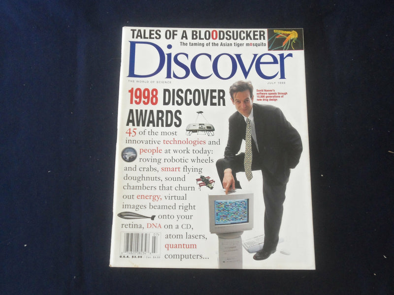 1998 JULY DISCOVER MAGAZINE - DAVID NOEVER - 19987 DISCOVER AWARDS - ST 4938X