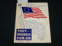 1957 THEY SIGNED FOR US BOOK BY SINCLAIR & MACARTHUR - AMERICAN FLAG - J 6086