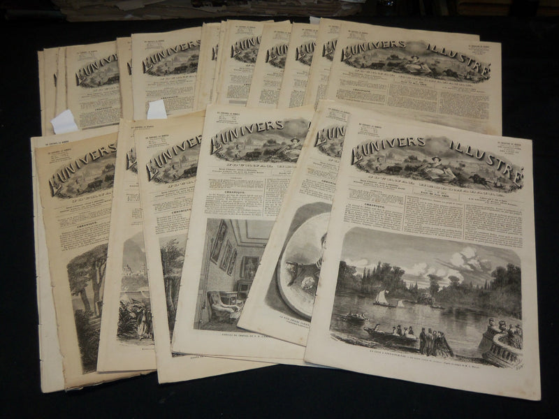 1861-1862 L'UNIVERS ILLUSTRE FRENCH MAGAZINE LOT OF 23 - NICE ILLUS. - NP 5343