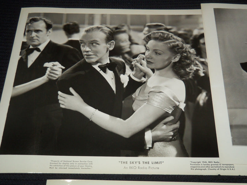 1943 THE SKY'S THE LIMIT MOVIE STILLS LOT OF 5 PHOTOS - FRED ASTAIRE- 8x10 - #86