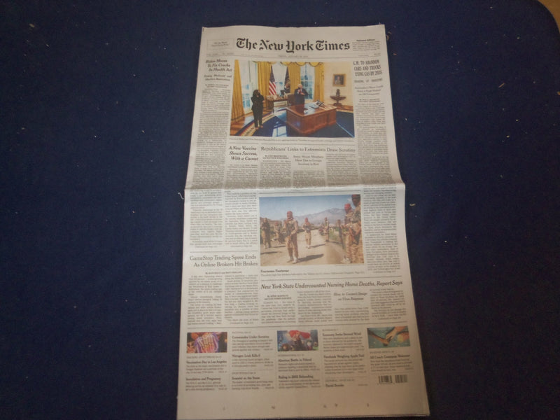 2021 JANUARY 29 NEW YORK TIMES - GM TO ABANDON CARS AND TRUCKS USING GAS BY 2035