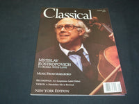 1990 AUGUST CLASSICAL MAGAZINE - MSTISLAV ROSTROPOVICH - SP 7302
