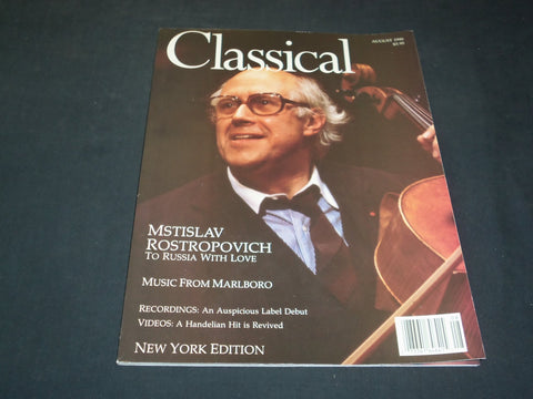 1990 AUGUST CLASSICAL MAGAZINE - MSTISLAV ROSTROPOVICH - SP 7302
