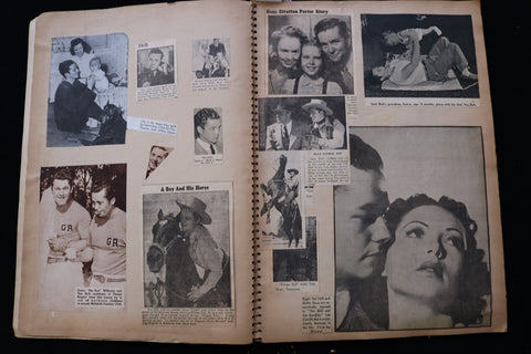 1930'S HOLLYWOOD STARS SCRAPBOOK - HENRY FONDA - CLARK GABLE - E 24946