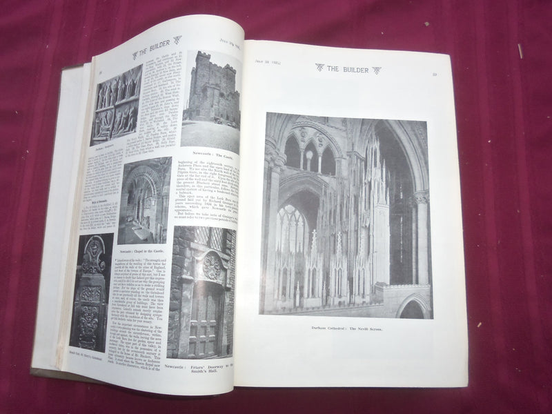 1925 JAN-DEC THE BUILDER U. K. MAGAZINE BOUND VOLUMES - 2 VOLS - FOLD OUTS- C 31