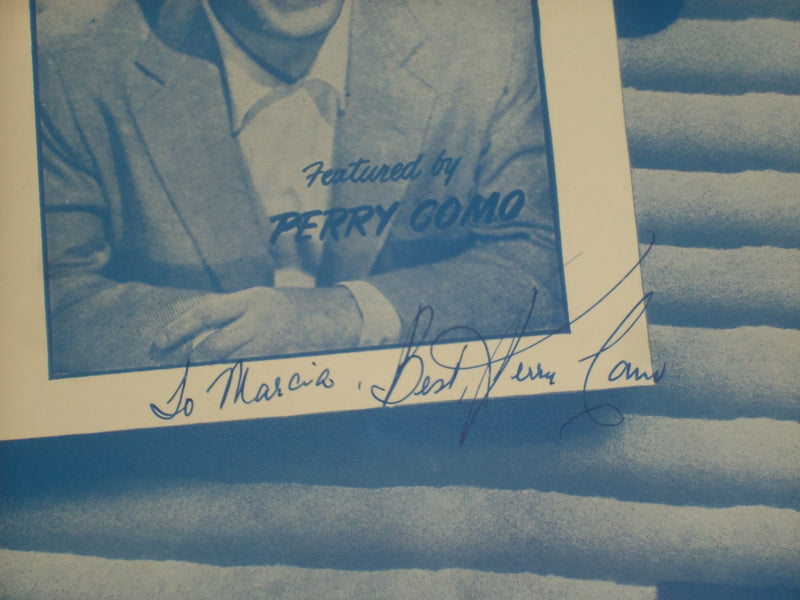 PERRY COMO TO KNOW YOU AUTOGRAPHED SHEET MUSIC - LOT OF 2 - AM 81