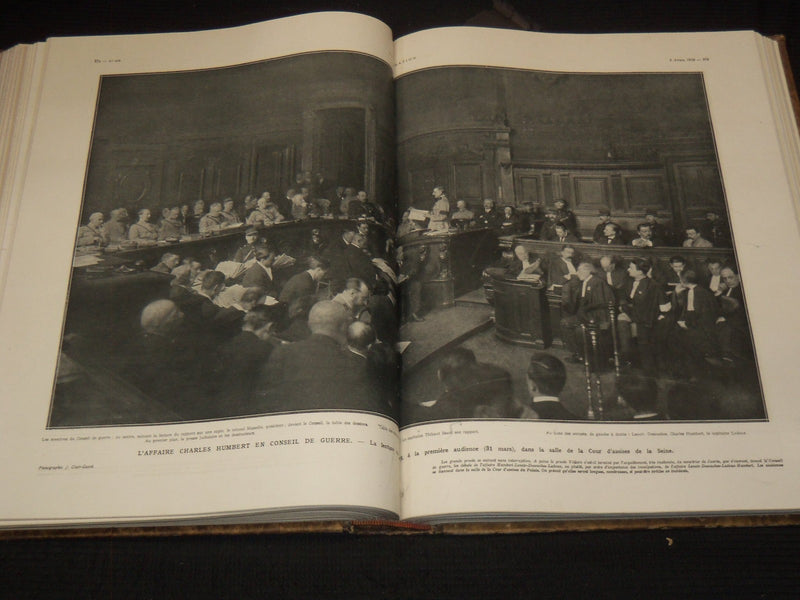 1919 L'ILLUSTRATION FRENCH MAGAZINE BOUND VOLUME SET OF 2 - LA GUERRE