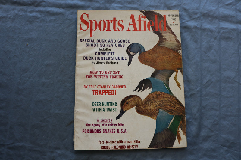 1965 NOVEMBER SPORTS AFIELD MAGAZINE - DUCK AND GOOSE SHOOTING COVER - SP 5367I