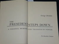1970 THE PRESIDENT STEPS DOWN BOOK INSCRIBED BY GEORGE CHRISTIAN - D 556