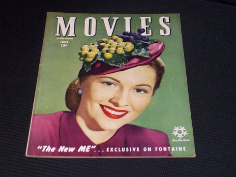 1945 JUNE MOVIES MAGAZINE - JOAN FONTAINE FRONT COVER - E 14172