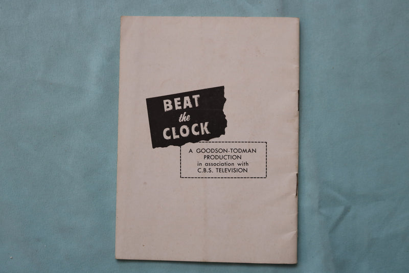 1954 LET'S PLAY BEAT THE CLOCK STUNT BOOK - SOFTCOVER - K 2570