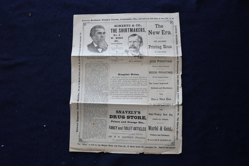 1896 FEBRUARY 28 LANCASTER GENERAL HOSPITAL ENTERTAINMENT PROGRAM - K 1677