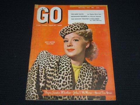 1945 NOVEMBER GO MAGAZINE - BETTY HUTTON COVER - E 13487