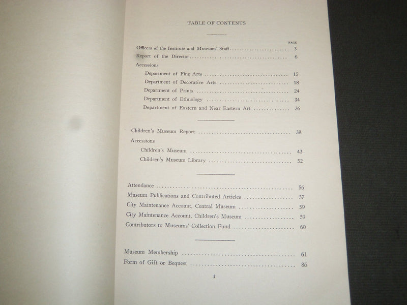 1931-1936 MUSEUMS OF THE BROOKLYN INSTITUTE REPORTS LOT OF 4 - O 1693