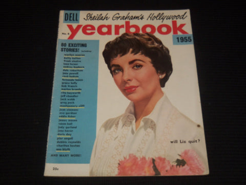 1955 NO. 6 SHEILAH GRAHAM'S HOLLYWOOD YEARBOOK MAGAZINE - LIZ TAYLOR - E 14562