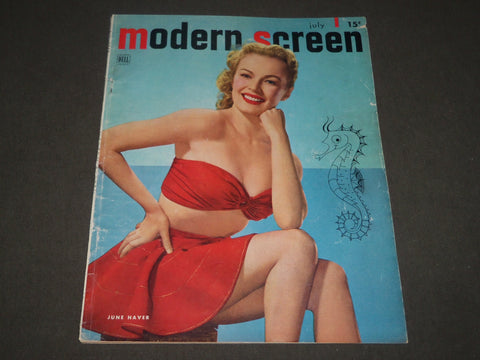 1946 JULY MODERN SCREEN MOVIE MAGAZINE - JUNE HAVER COVER - NICE ADS - M 140