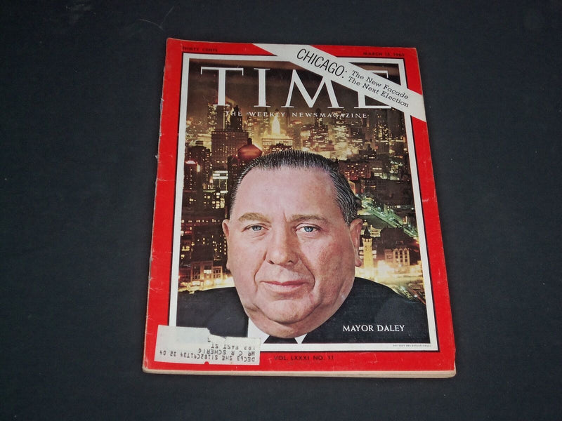 1963 MARCH 15 TIME MAGAZINE - RICHARD J. DALEY, MAYOR OF CHICAGO - T 1920