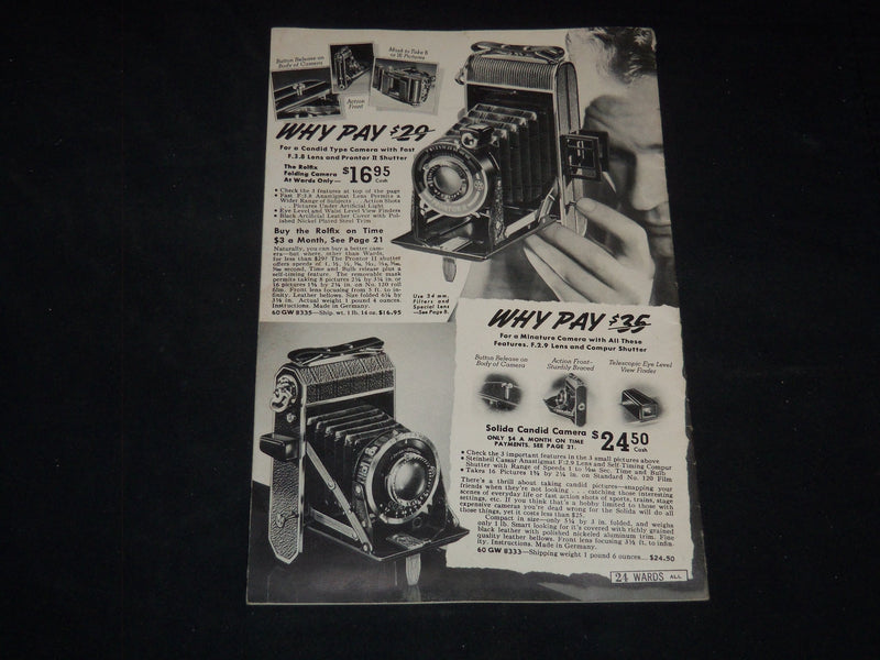1938 MONTGOMERY WARDS CAMERA CATALOG - J 9138