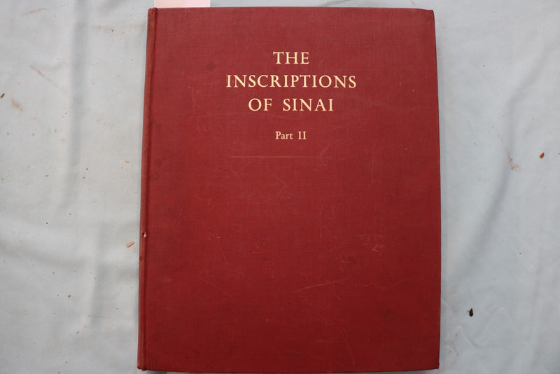 1955 THE INSCRIPTIONS OF SANAI PART II HARDCOVER BOOK - KD 9710
