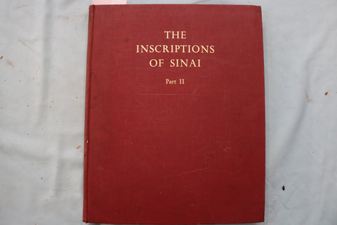 1955 THE INSCRIPTIONS OF SANAI PART II HARDCOVER BOOK - KD 9710