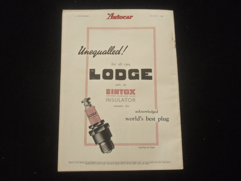 1946 NOVEMBER 1 THE AUTOCAR MAGAZINE-BRITISH CARS FOR THE WORLD -BRITISH- J 7829