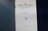 1923 HANBOOK OF THE BOSTON PUBLIC LIBRARY SOFTCOVER BOOK BY FRANK CHASE - K 854