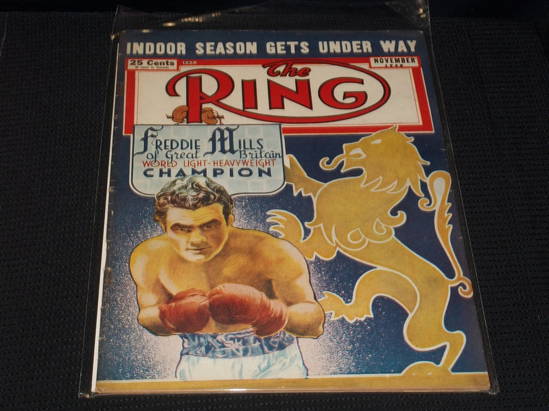 1948 NOVEMBER THE RING MAGAZINE - FREDDIE MILLS FRONT COVER - E 3982